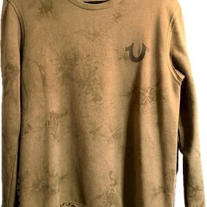 True Religion Men's Brown Crewneck Sweater